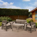 Corfu Light kerti bútor szett Chicago asztallal cappuccino