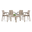 Rosali 4+1 kerti bútor garnitúra szett cappuccino