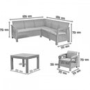 Corfu relax duo set kerti bútor garnitúra cappuccino