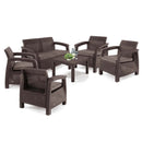 Corfu Big Light kerti bútor szett Chicago asztallal barna