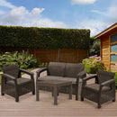 Corfu Light kerti bútor szett Chicago asztallal barna