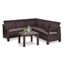 Corfu relax sarokgarnitúra rosario asztallal barna