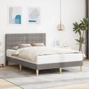vidaXL Ágykeret fejtámlával Tópszínű 140 x 200 cm Szövet