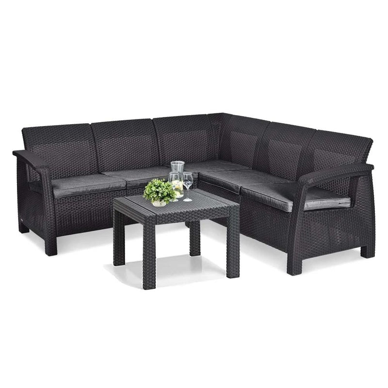 Corfu relax sarokgarnitúra rosario asztallal grafit