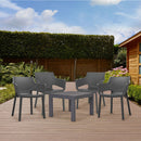 Roeva 4+1 kerti bútor garnitúra szett grafit