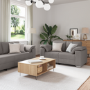 vidaXL Kanapé 3 pcs Tópszínű 219 x 80 x 82 cm Lábbal kevert anyag