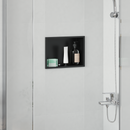 vidaXL Zuhany Niche Fekete 30 x 20 x 9,5 cm Rozsdamentes acél