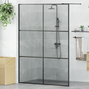 vidaXL Walk-in zuhanyfal Fekete 140 x 195 cm edzett üveg