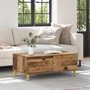 vidaXL Dohányzóasztal fiókkal Öreg fa 90 x 50 x 35 cm Faanyag