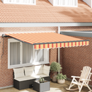 vidaXL Behúzható napellenző Sárga és narancs 350 x 250 cm