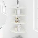 vidaXL Lebegő polc polcokkal tárolóval 4 pcs Fehér 30 x 30 x 2 cm
