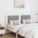 vidaXL Kárpitozott fejtámla fejtámlával Fehér 135 cm Tömör fenyőfa