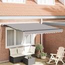 vidaXL Behúzható napellenző Világosszürke 300 x 250 cm