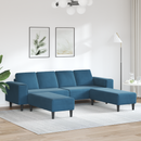 vidaXL Nappali Kanapé 3 pcs Kék 250 x 188 x 76 cm