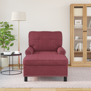 vidaXL PÁRÁS FOTEL párnával Bordó 91 x 157 x 91 cm szövet