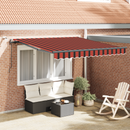 vidaXL Behúzható napellenző narancssárga és barna 300 x 250 cm