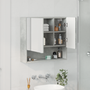 vidaXL Tükörszekrény tárolóval Beton Szürke 59 x 17 x 55 cm Faanyag