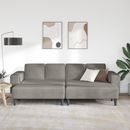 vidaXL Kanapé Világosszürke 250 x 188 x 76 cm Bársonyos szövet