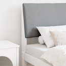 vidaXL Kárpitozott fejtámla Világosszürke 80 cm Tömör fenyőfa