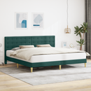 vidaXL Ágykeret fejtámlával Sötétzöld 200 x 200 cm Szövet