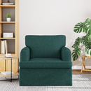 vidaXL Kanapé Sötétzöld 84 x 80 x 85 cm szövet