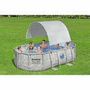 Bestway fehér medenceponyva talaj feletti medencéhez