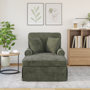 vidaXL Fotel Loungba Szoknyával párnával Zöld 157 x 91 x 91 cm ARES