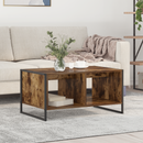 vidaXL Dohányzóasztal Füstös tölgy 80 x 50 x 40 cm Faanyag