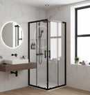 Viva AQUA MAX Zuhanykabin SZÖGLETES FEKETE Profil - 6 mm víztiszta üveg - 80 x 80 x 190 cm