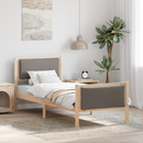 vidaXL Ágykeret fejtámlával Tópszínű 75 x 190 cm szövet