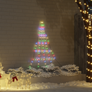 vidaXL LED Karácsonyfák talajráccsal 112 LED-del Sokszínű 182 cm Fém