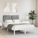 vidaXL Ágykeret Kárpitozott Fejtámlával Világosszürke 120 x 200 cm