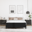 vidaXL Ágykeret matracmal Fekete 140 x 200 cm szövet