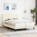 vidaXL Ágykeret fejtámlával Krémszínű 120 x 190 cm Bársonyos szövet