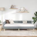vidaXL Sarokágy keret Világosszürke 90 x 190 cm szövet