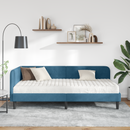 vidaXL Sarokágy keret Kék 90 x 200 cm Bársony