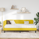 vidaXL Sarokágy keret Sárga 100 x 200 cm Bársony
