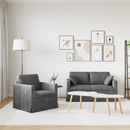 vidaXL Kanapé Szett 2 pcs Sötétszürke 138 x 78 x 80 cm Bársony