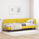 vidaXL Sarokágy keret Sárga 80 x 200 cm Bársony