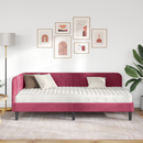 vidaXL Sarokágy keret Bordó 90 x 190 cm Bársony