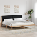 vidaXL Ágykeret fejtámlával Barna 200 x 200 cm Tömör fenyőfa