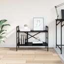 vidaXL Könyvespolc Fekete tölgy 75 x 30 x 58,5 cm Faanyag