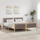 vidaXL Ágykeret fejtámlával Tópszínű 160 x 200 cm Tömör fenyőfa