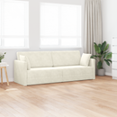 vidaXL Padlókanapé-ágy Krém 213 x 70 x 77 cm Bársony