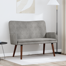 vidaXL Kétüléses Kanapé Világosszürke 115 x 61 x 87 cm Bársony