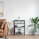 vidaXL Könyvespolc Fekete tölgy 60 x 29,5 x 81 cm Faanyag