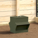 vidaXL Csirke etető Olajzöld 40,5 x 45 x 41 cm Hidegen Hengerelt Acél
