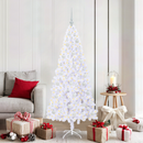 vidaXL Mű karácsonyfa 300 LED-del állvánnyal Fehér 180 cm PVC és Acél