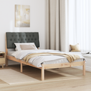 vidaXL Ágykeret Kárpitozott Fejtámlával fejtámlával Barna 100 x 200 cm