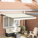 vidaXL Napernyő keret Krém 300 x 250 cm Poliészter PU bevonattal